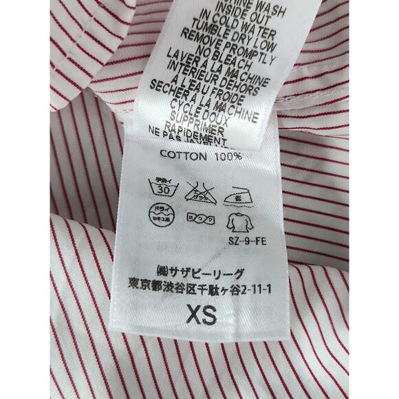 Frank & Eileen Barry Striped Long Sleeve Button Down Collar Shirt Size XS - Picture 7 of 9